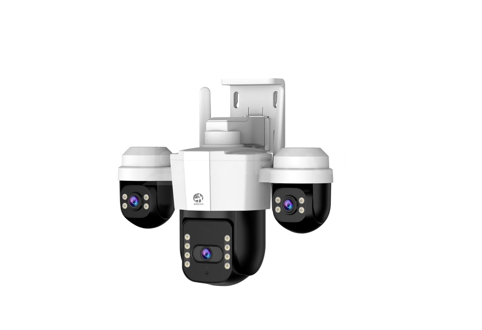 Уличная поворотная 4G-камера с тремя объективами JOOAN W19C-U — вид спереди